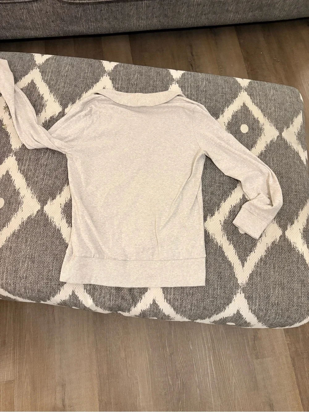 Banana Republic Light Gray Shawl Collar Pullover